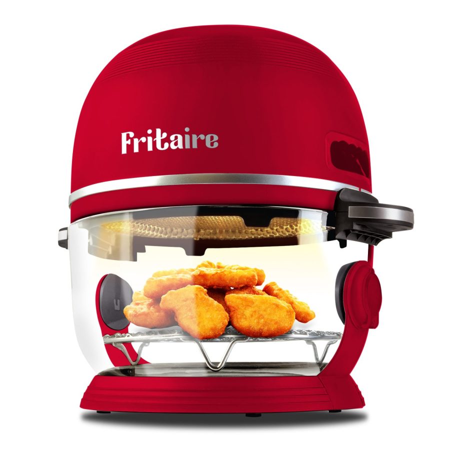 Fritaire Airfryer Rød med 4,8 L glassbolle