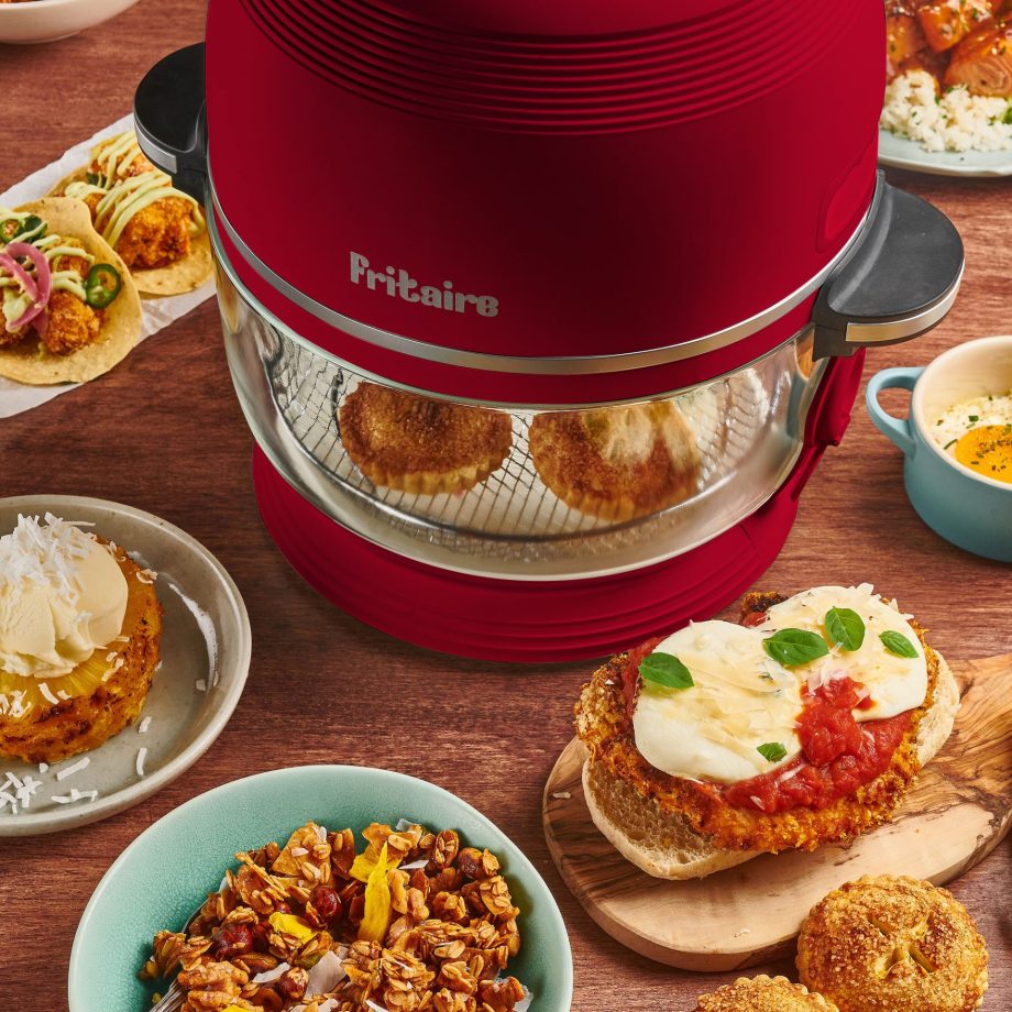 Fritaire Airfryer Rød med 4,8 L glassbolle